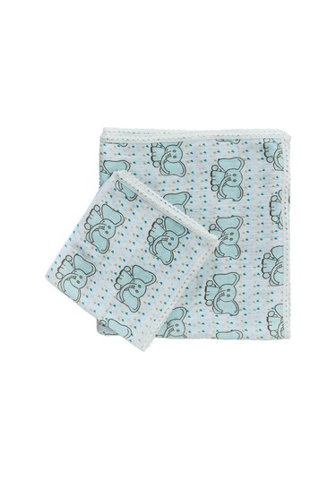 Ecocotton Borneo Erkek Bebek Müslin Örtü Seti Mint 100 X 100 Yeşil