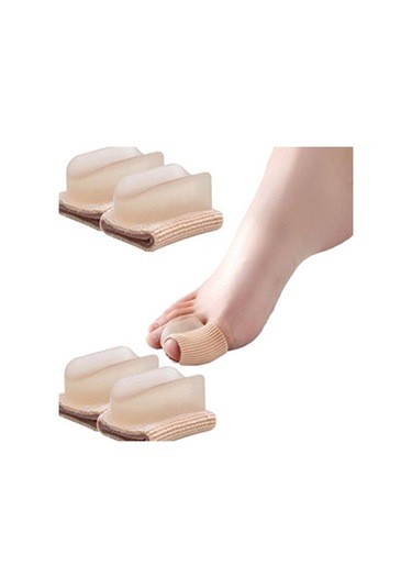 4 Çift Fiber Viskon Parmak Ayırıcı Halluks Valgus Düzeltici
