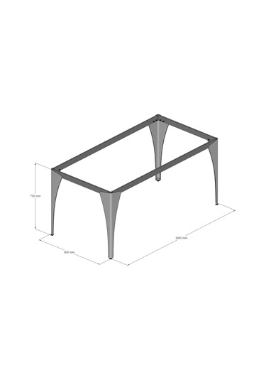 Api Design Porshe Metal Ofis Çalışma Masa Ayağı Ahşap-cam-mermer İçin Uygun Siyah