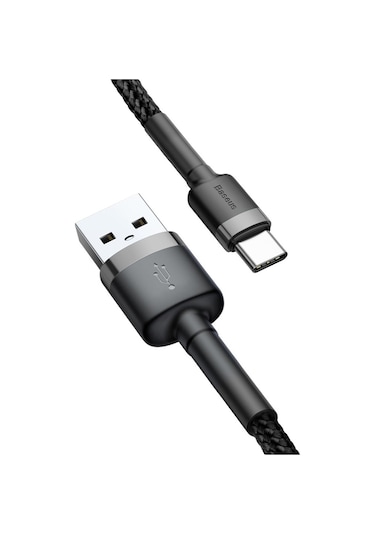 Baseus Cafule Type-C CATKLF-BG1 1 M Şarj Kablosu Siyah