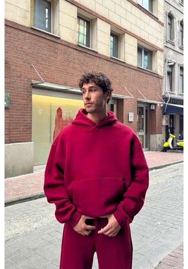 Flaw Basic Hoodie Bordo Bordo