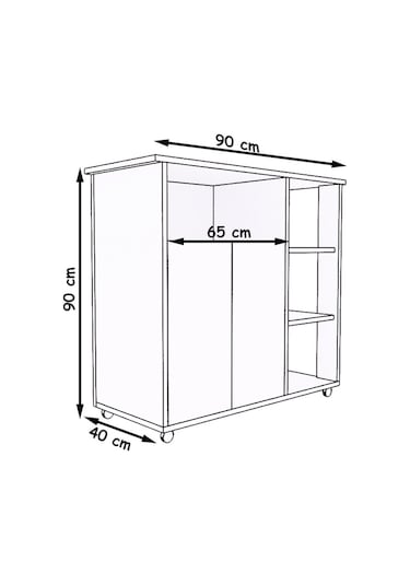Bozlale Çok Amaçlı Dolap Mikrodalga Fırın Airfryer Kahve Dolabı