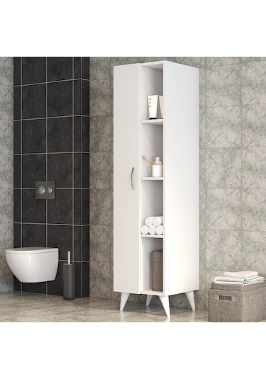 Tek Kapılı Raflı Ütü Masası Dolabı Beyaz - Bdl0301 Beyaz