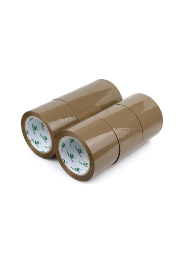 3 İnç Kahverengi Paketleme Bandı, 6 Dolum Hareket, Nakliye Ve Depolama İçin Geniş Ambalaj Bandı, 2,4 Mil X 60 Metre 6