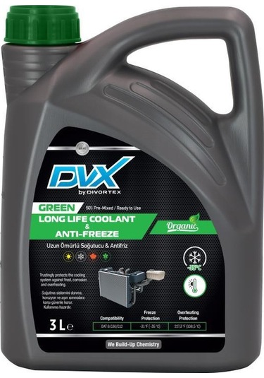 Dvx Antifiriz -35 Organik Yeşik 3 Lt
