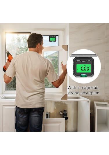 Qıngxıey Kabarcık Seviyesi Ve Manyetik Tabanlı Dijital Elektronik Seviye Açı Ölçer Bul Bina, Otomobil Dğ. Ölçüm Cihazları 44773093