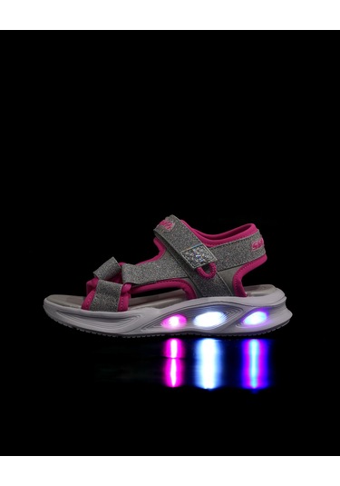 Skechers Sola Glow Sandal Büyük Kız Çocuk Gri Işıklı Sandalet 303024l Slhp Gri