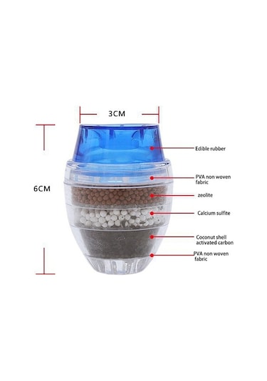 Trendooze Temiz Suyu Musluk Musluk Mini Mavi Mavi Karbon Filtre Ev Arıtıcı Adet Ph Çok Renkli