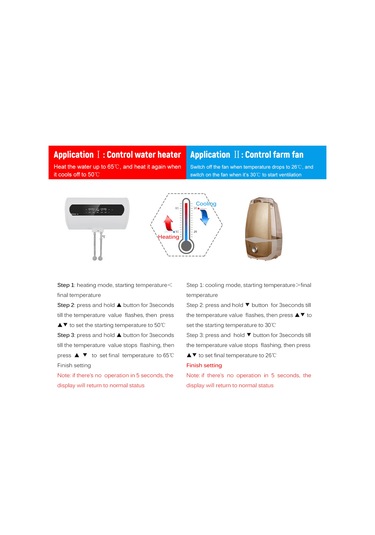 Vkemall Sht2000 Akıllı Sıcaklık Ve Nem Kontrol Cihazı, Abs Malzeme, Ac110-220v, -20 /+60 Aralığı, Röle Çıkışı, 10a Maksimum Güç