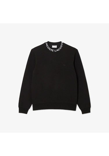 Lacoste Sh9542 Erkek Sweatshirt Siyah