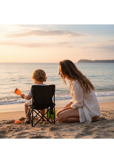 Çocuk Kamp Sandalyesi Siyah