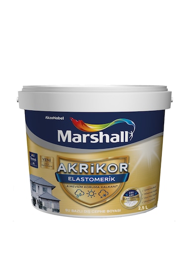 Marshall Akrikor Elastomerik Boya Gelin Teli 2.5 Lt 3,5 Kg
