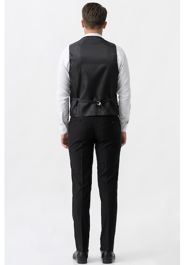 White Stone Terni Ty2001 Slim Fit Yelekli 6 Drop Düz Takım Elbise Siyah - 58 Siyah White Stone Terni Ty2001 Slim Fit Yelekli 6 Drop Düz Takım Elbise Siyah - 58 Siyah