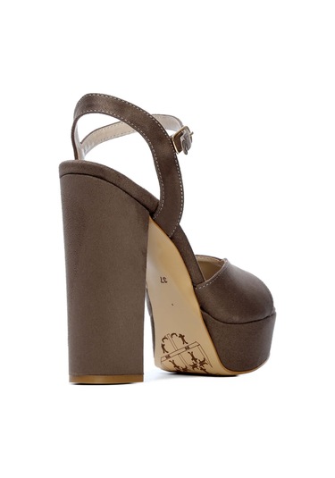 Tamer Tanca Kadın Vegan Bej Abiye Ayakkabı 539 1980 Bn Ayk Y21 Bej Suet