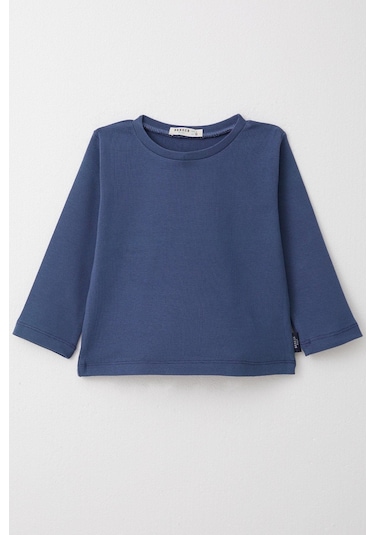 Breeze Erkek Çocuk Uzun Kollu Tişört Basic 1-4 Yaş, İndigo-indigo İndigo