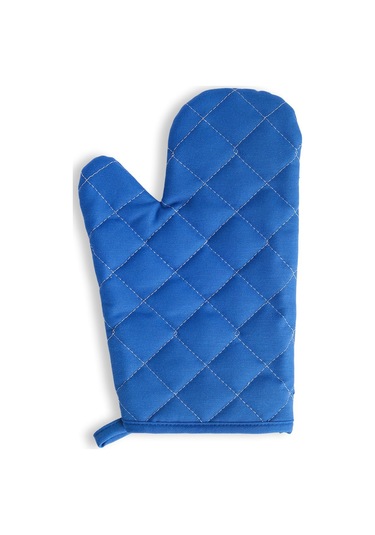 Yanmaz Fırın Eldiveni Ve Fırın Tutacağı 1 Eldiven 1 Tutacak Mavi