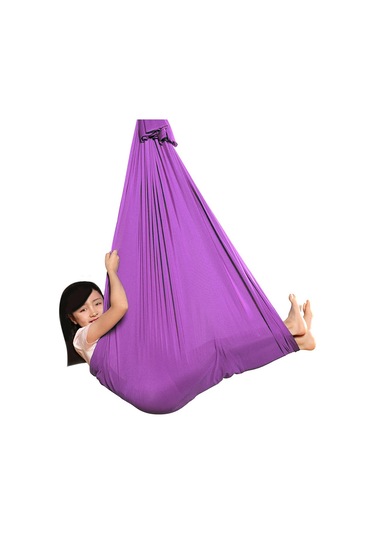 Suntek Magideal Çocuklar Salıncak Hamak Asılı Pod Duyusal Karabina Mor