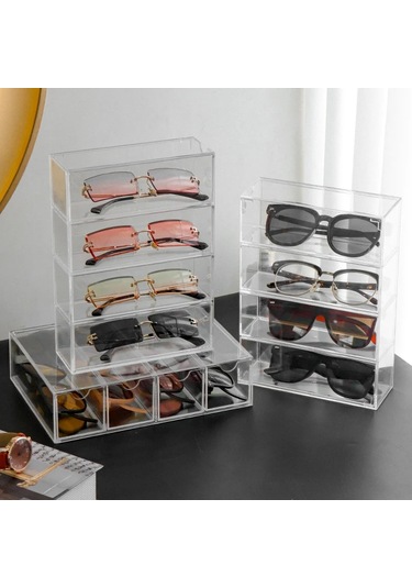 4 Katmanlı Plastik Çekmece Saklama Kutusu Şeffaf Toz Geçirmez Beyaz