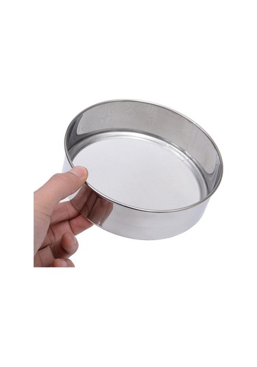 Paslanmaz Çelik Hasır Un Eleme Elek Elek Süzgeç Pişirme Mutfak Aracı Gümüş