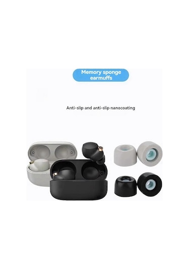 Çift Ses Yalıtımlı Ve Gürültü Önleyici Kulak Tıkacı Hafızalı Köpük Kulaklıklar -1000xm4 Bluetooth Kulaklıklar İçin Siyah-s