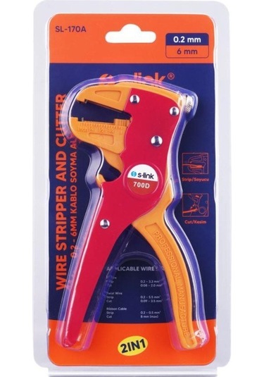 Sl-170a 0.2-6mm Kablo Ayarlanabilir Vidalı Şelik Polimer Kablo Soyma Aleti Kolay Pratik Hasarsız