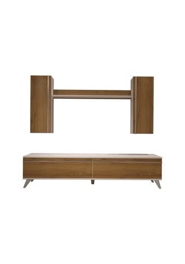 Decoraktiv Eko 5d Mdf Std Retro Tv Ünitesi Tv Sehpası - Beyaz Pera Beyaz - Meşe