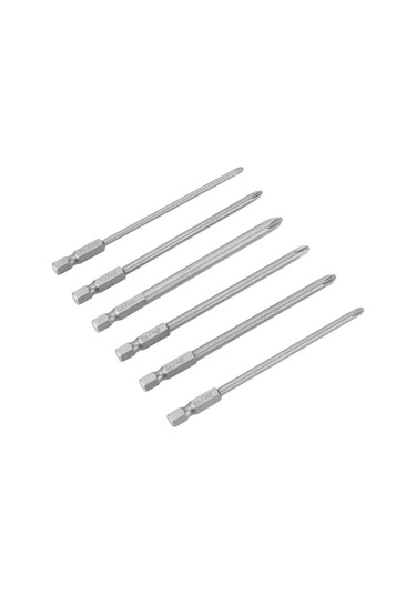 Ccgloball 10'lu Paket S2 Çelik Phillips Kafa Ph1 Ph2 Oluklu Tornavida Uç Seti