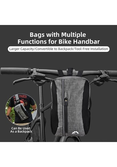 Willowhaven 3'ü 1 Arada Bisiklet Sırt Çantası - Termoslu Kombin Siyah, Pratik Çantalar Kırmızı Ve Gri Renkler Siyah