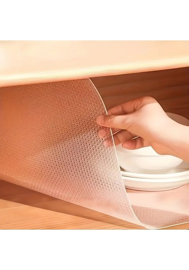 Eva Raf Ve Dolap Kaydırmaz 45cm X 10m, Kaymayı Önleyici, Çok Amaçlı Koruyucu ŞEFFAF