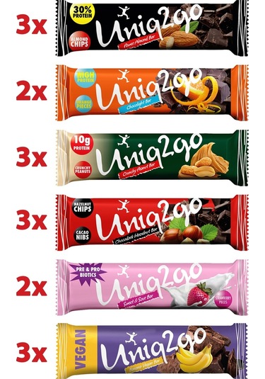 Uniq2go Karışık Midi Protein Bar Seti 16 Adet