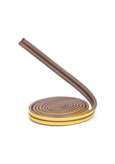 Kapı Pencere Kauçuk Izolasyon Bandı / Fitili Kahverengi 2x5 10 Metre