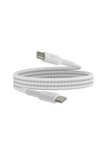 Belkin Boostcharge Örgülü 60w Usb-c - Usb-c Kablosu 1m, Beyaz