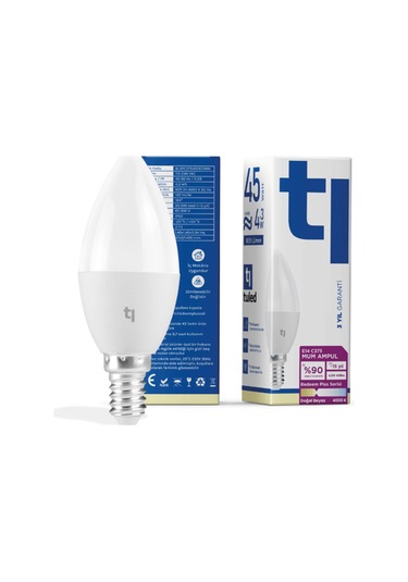 Redeem Plus C37s E14 Mum Ampul, Titreşimsiz, Göz Konforu, 609 Lümen, Doğal Beyaz, 4000 Kelvin