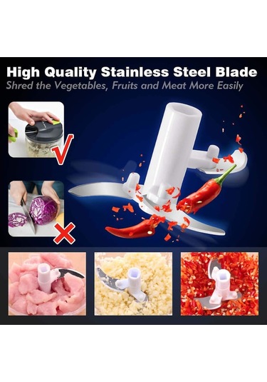 Manuel Gıda Doğrayıcı Elde Taşınabilir Sebze Kesici Bıçaklı Gıda Öğütücü Mutfak Aleti Diğer