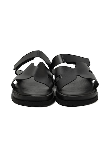 19 Black Terlik Kadın 26224 Myconian 2025 Greek Sandal Siyah