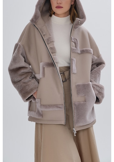 Valmenti Kadın Kürk Vizon Mont 616 6472 Bn Kurk Sk24/25 Vızon Vizon