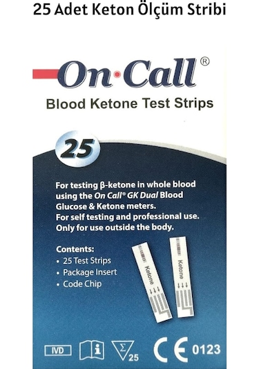 On Call GK Dual Keton Ölçüm Stribi 25 Test