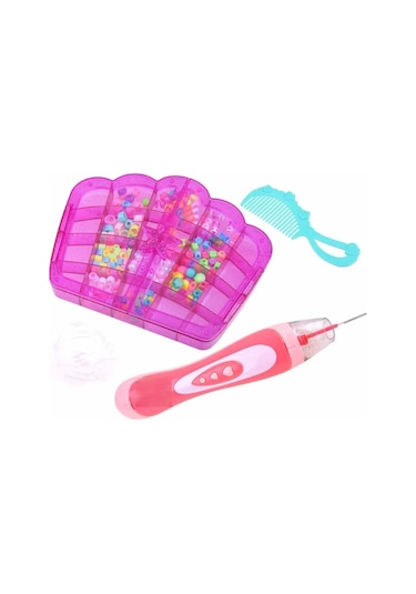 Nessiworld Boncuklu Saç Tasarım Seti Pembe