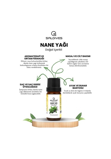 Saldives Nane Yağı 10 ML