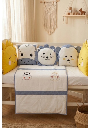 Park Yatak Bebek Uyku Seti Animals 70x110 Mavi