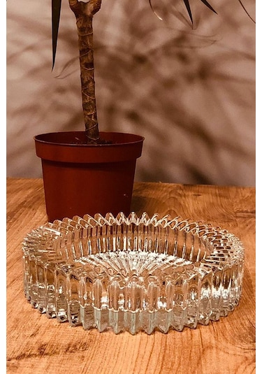 Büyük Boy Cam Kül Tablası- Cam Küllük 14 CM