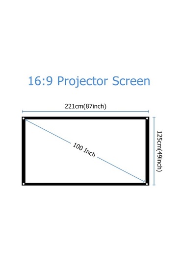 Artfulabode 100 İnç Hd 16:9 Taşınabilir Projeksiyon Perdesi - İç/dış Mekan & Bahçe Eğlencesi Jzr-gy