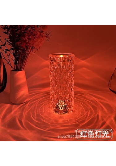 Teltree 16 Renkli Kumandalı Prizmatik Gül Desenli Usb Şarjlı Odalar İçin Dokunmatik Ambiyans Lambası - Şeffaf Şeffaf