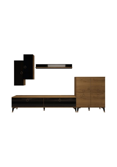 Decoraktiv Eko 6 Mdf Std Gold Tv Ünitesi Tv Sehpası Pera - Siyah
