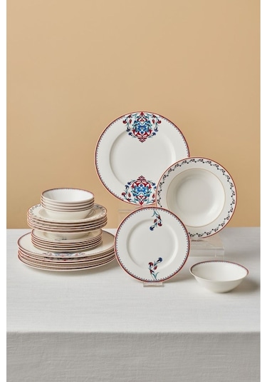 Karaca  Forever Bone Nakkaş 24 Parça 6 Kişilik Yemek Takımı