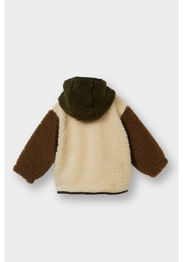Defacto Erkek Bebek Kapüşonlu Pelüş Hırka F7586a525wnbg286 Bej