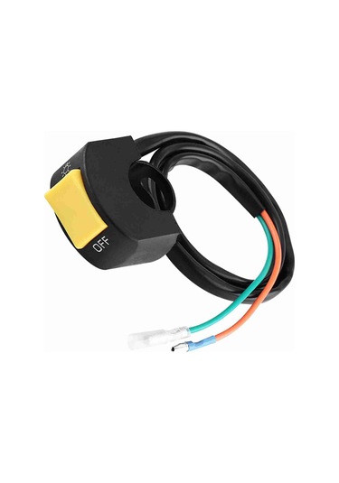 Geeroyoo Motosiklet 22mm Direksiyon Led Far Açma-kapama Anahtarı Sarı Düğme - Evrensel Uyumlu, Dayanıklı Plastik Kasa