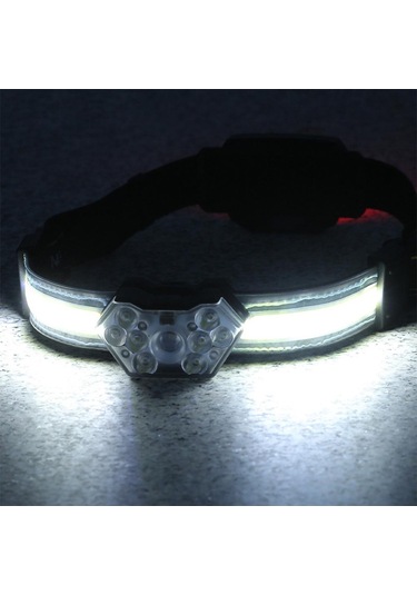 Far Kamp Bisiklet Cob Led El Feneri Balıkçılık Far Pil Siyah