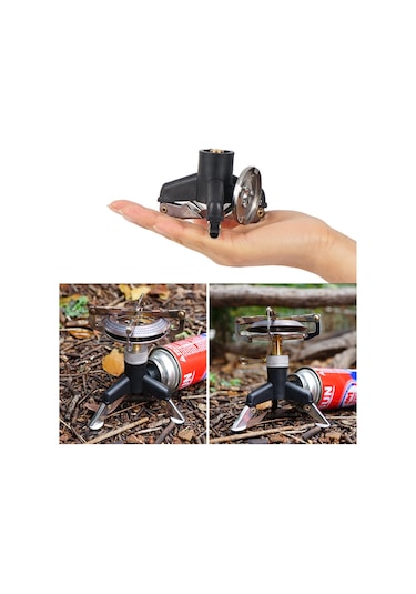 Cls-açık Kamp Gaz Sobası Adaptörü Taşınabilir Transfer,y19967 Siyah