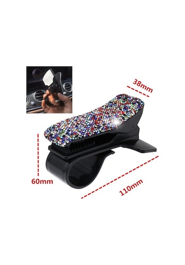 Muduan Elmas Araba Telefonu Tutucu 360 Derece Dönen Yaratıcı Araba Dashboard Mobil Tutucular Kırmızı Vantuzlu Yok Cufl60